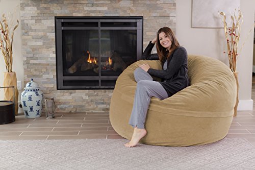 Chill Sack Bean Bag Chair - 5' Giant Memory Foam Lounge Chair with Soft Microfiber Cover – Cozy Furniture for Living Room, Dorm