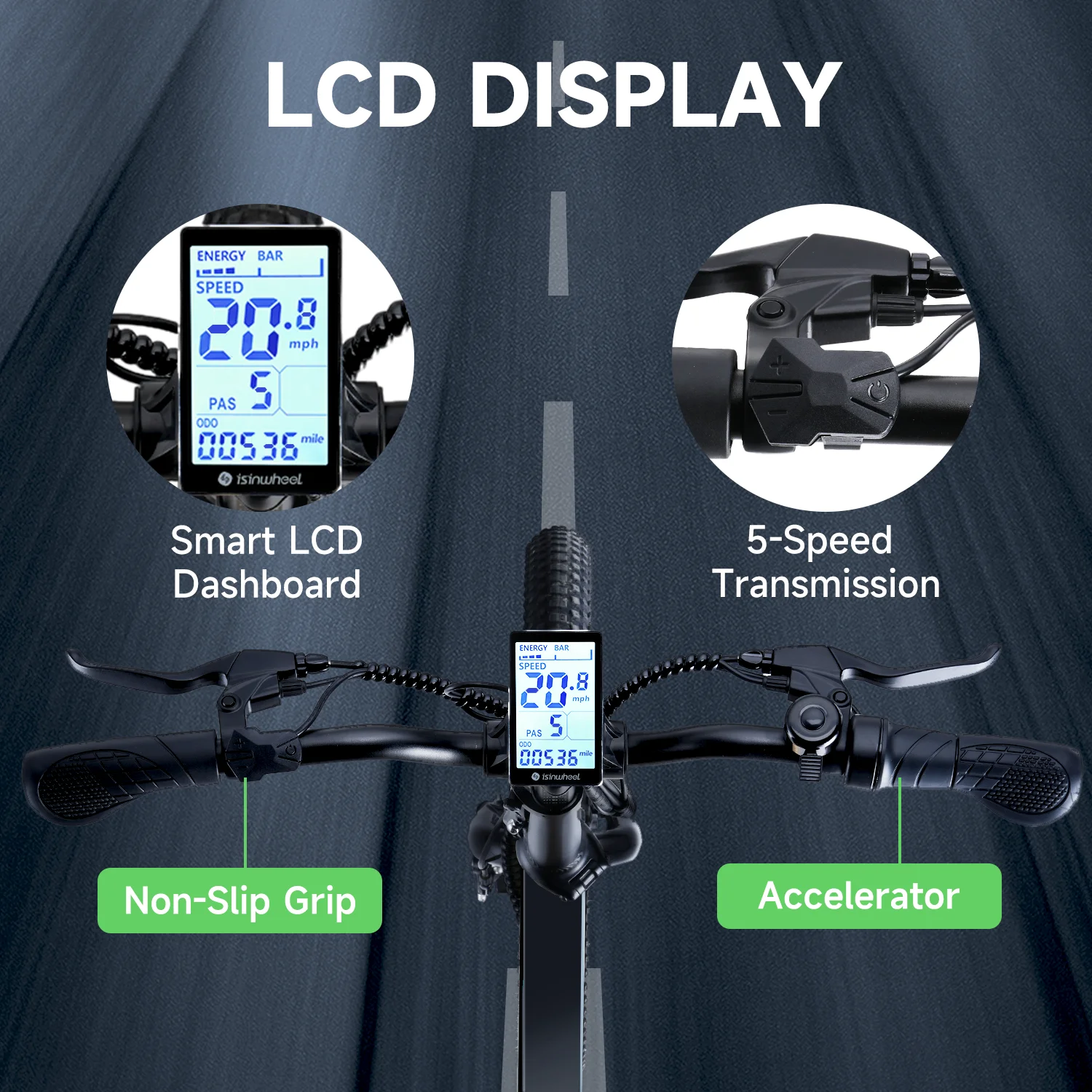 isinwheel U5-W Electric Bike Adult 500W, 20MPH, Max Range 45+ Mile E Bike, 20" Folding Bikes, 48V Removable Battery Electric Bicycle