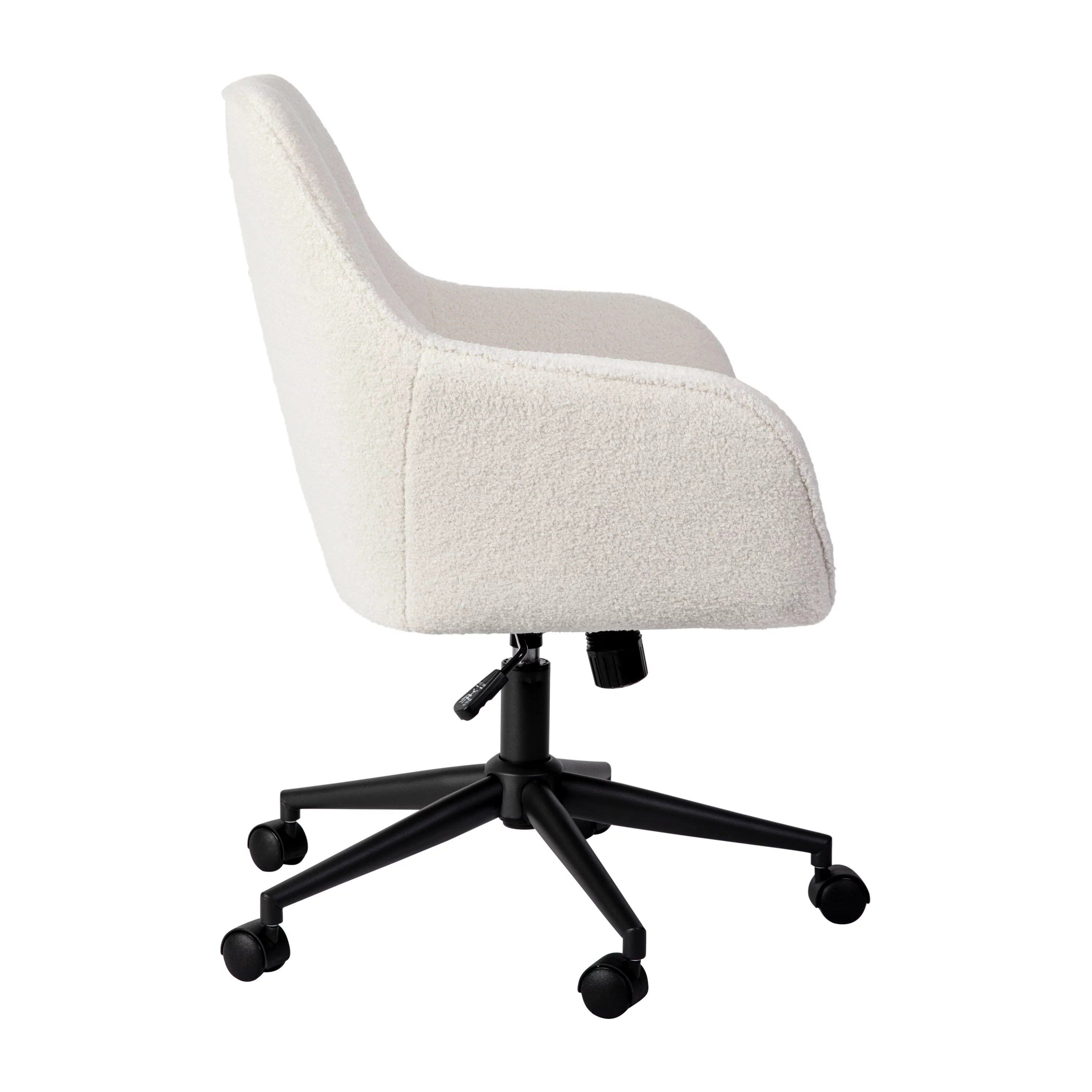 Martha Stewart Rayna Upholstered Office Chair in White/Oil Rubbed Bronze