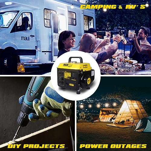 Aceup Energy 1,200W Gas Powered Generator, Small Portable Generator for Home Use Camping Ultralight, EPA & CARB Compliant