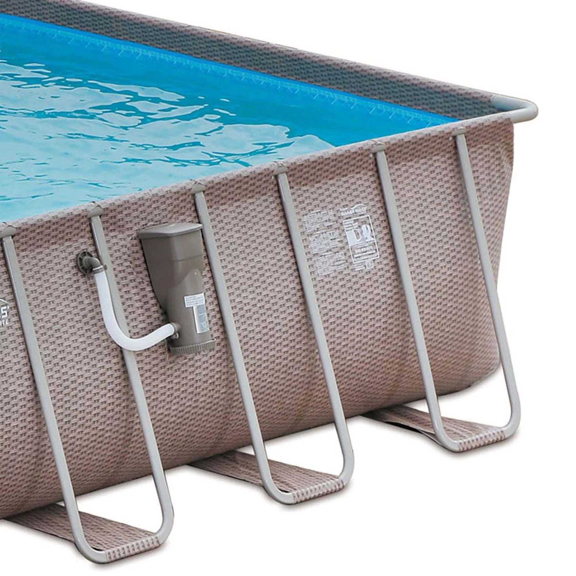Summer Waves 24 x 12 x 4.5' Rectangle Above Ground Frame Swimming Pool Set