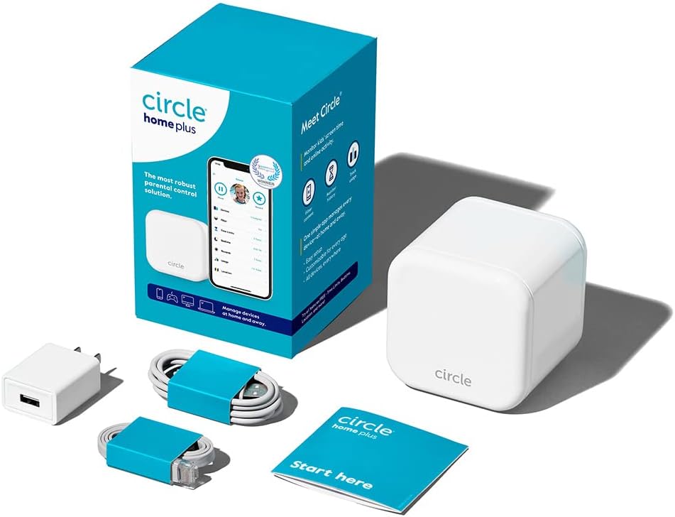Circle Parental Controls 1-Yr Subscription - Internet & Mobile Devices - Works on Wifi, Android & iOS Devices - Control Apps, Set Screen Time Limits