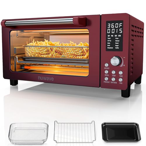 Nuwave Bravo Pro Smart 21QT Toaster Oven Air Fryer Combo, Convection Oven Countertop, 10 functions all in 1, with even & quick crisp technology