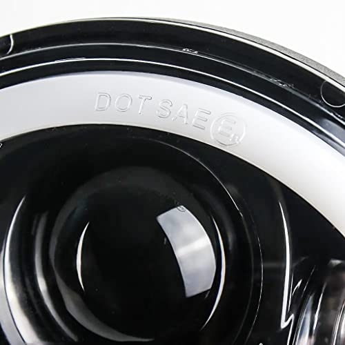 Eagle Lights 8900CH 5 3/4" LED Headlight with White Halo Ring for Harley Davidson and Indian Motorcycles - Generation II/Chrome Kit
