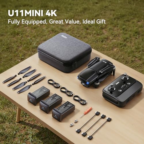 Ruko U11MINI 4K, Drones with Camera for Adults 4K Video 8K Photo, Under 249g, 3-Axis Gimbal EIS, 20000ft FPV Transmission, AI Takeoff/Landing