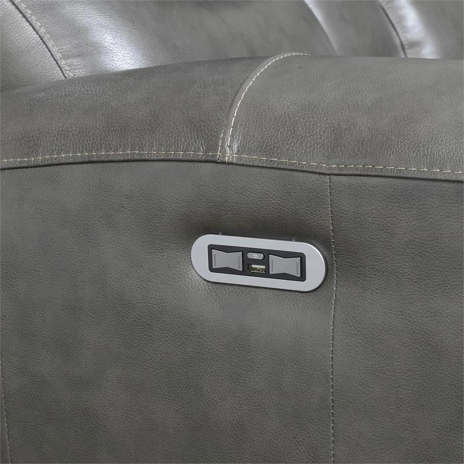 Bowery Hill Leather Power Reclining Sofa