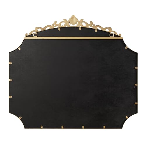 Kate and Laurel Arendahl Ornate Traditional Arched Scallop Mirror, 24 x 36, Antique Gold