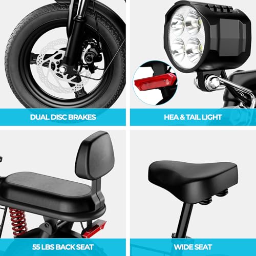 WINDHORSE 850W Peak Electric Scooter with Seat, 22MPH & 25 Miles Range, Dual Suspension, 3 Gear Speed, Cruise Control