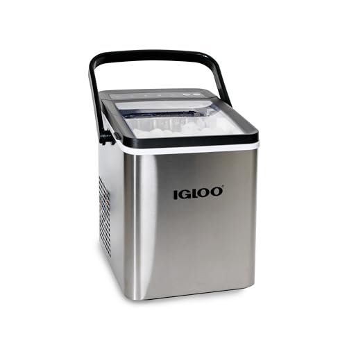 Igloo Electric Countertop Ice Maker Machine - Automatic and Portable - 33 Pounds in 24 Hours - Icecube Maker - Plastic Scoop and Basket