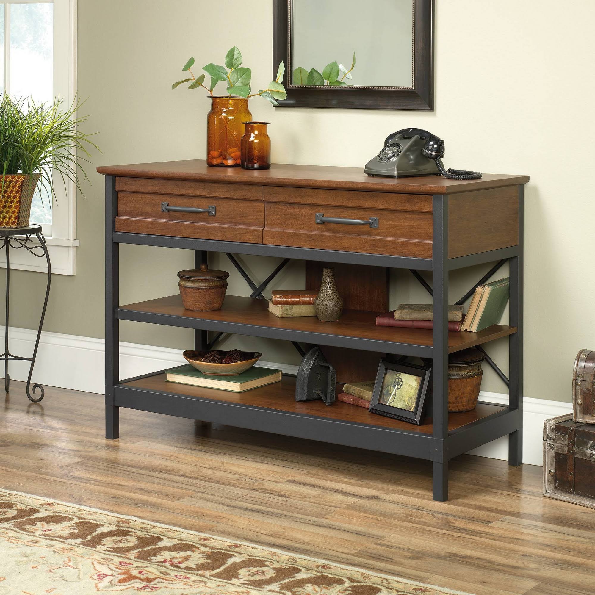 Sauder Carson Forge Anywhere Console | Milled Cherry