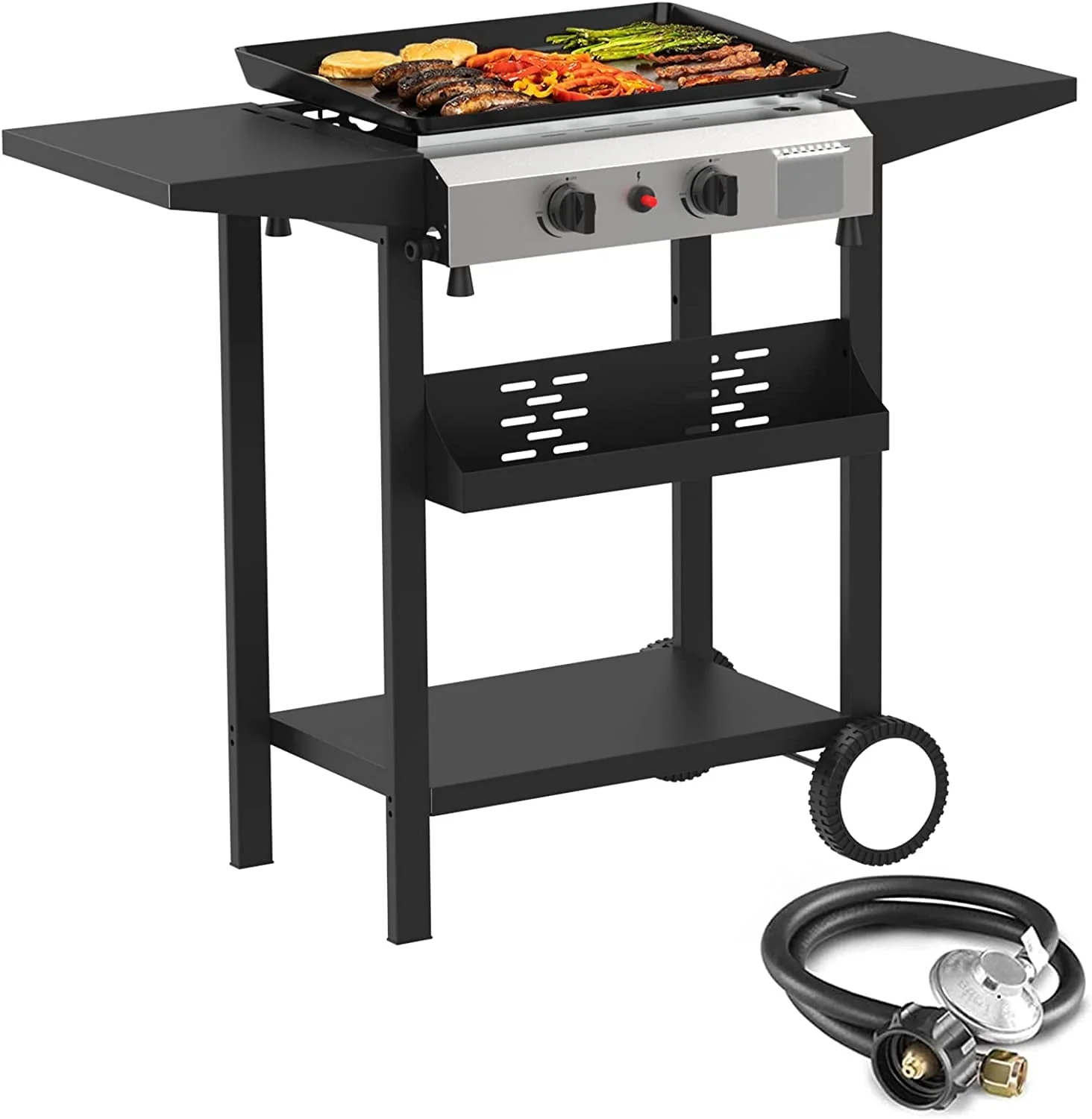 SKOK 3 Burner Gas Griddle-Outdoor Propane Griddle-BTU Propane Fuelled