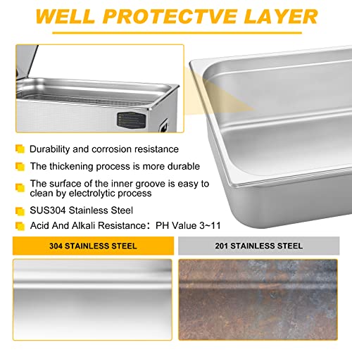 3L Ultrasonic Cleaner Dual-Frequency Professional Digital Stainless Steel Cleaning Machine with Heater Timer for Carburetor, Parts, Circuit Board