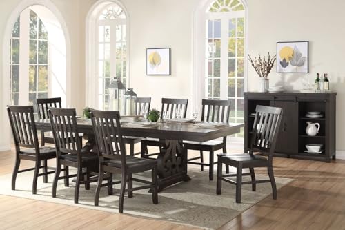 13-ps Kitchen Furniture Set Include 1 Dining Table, 10 Side Chairs and 2 Arm Chairs Formal Dining Table Set, Set for 12 Persons