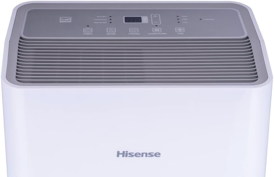 (Renewed) Hisense DH7021K1W 4,500 sq. ft. 50 Pint Dehumidifier with Continuous Draining