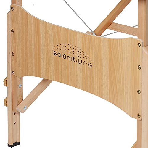 Saloniture Basic Portable Folding Massage Table - Black
