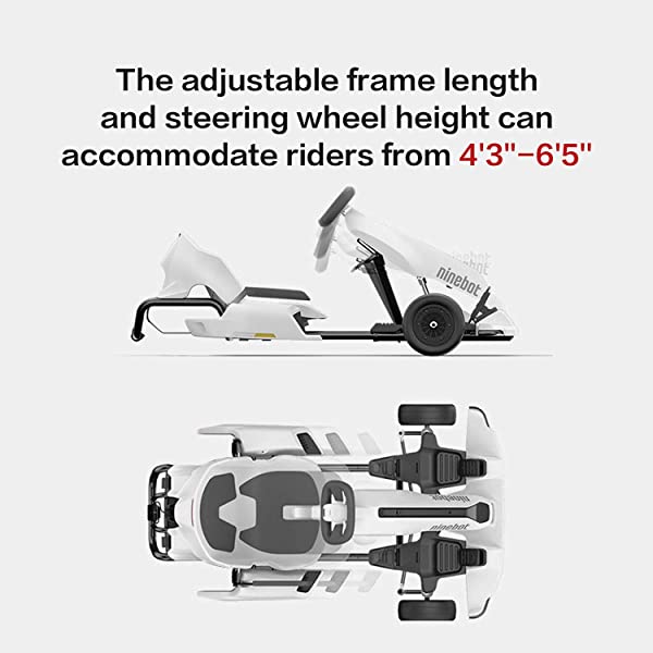 Segway Ninebot Electric GoKart Pro and Gokart Bundle, Outdoor Race Pedal Go Karting Car for Kids and Adults, Adjustable Length and Height