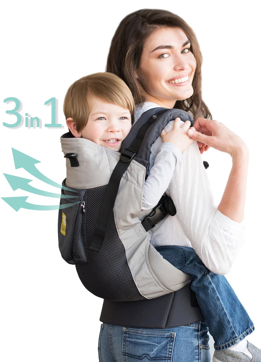 L&Iacute;LL&Eacute;baby 3-in-1 Ergonomic CarryOn Airflow - Toddler Carrier - with Lumbar Support & Breathable Mesh - for Children 25-60 lbs
