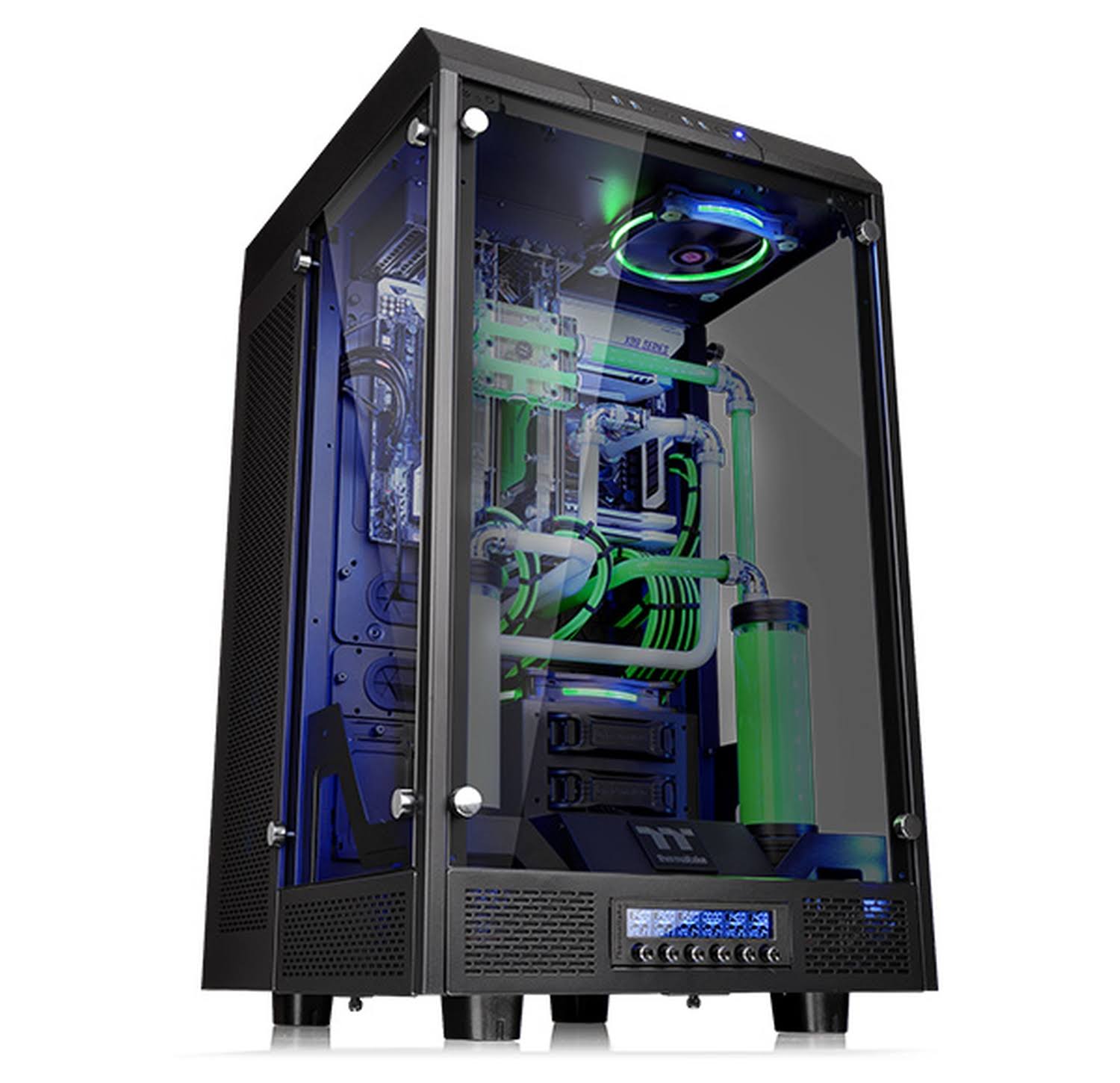 Thermaltake The Tower 900 Computer Case - Full-tower - Black, Transparent - Hot Dip Galvanized Steel - 9 x Bay