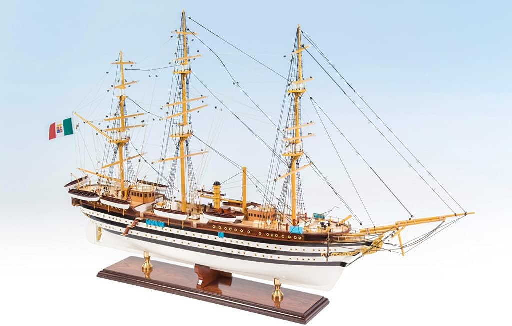 Seacraft Gallery Amerigo Vespucci Wooden Model Ship 34.6"- Fully Assembled Handcrafted Large Ship Model D&eacute;cor