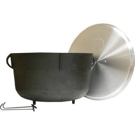 King Kooker 5 Gallon Cast Iron Jambalaya Pot with Feet and Lid
