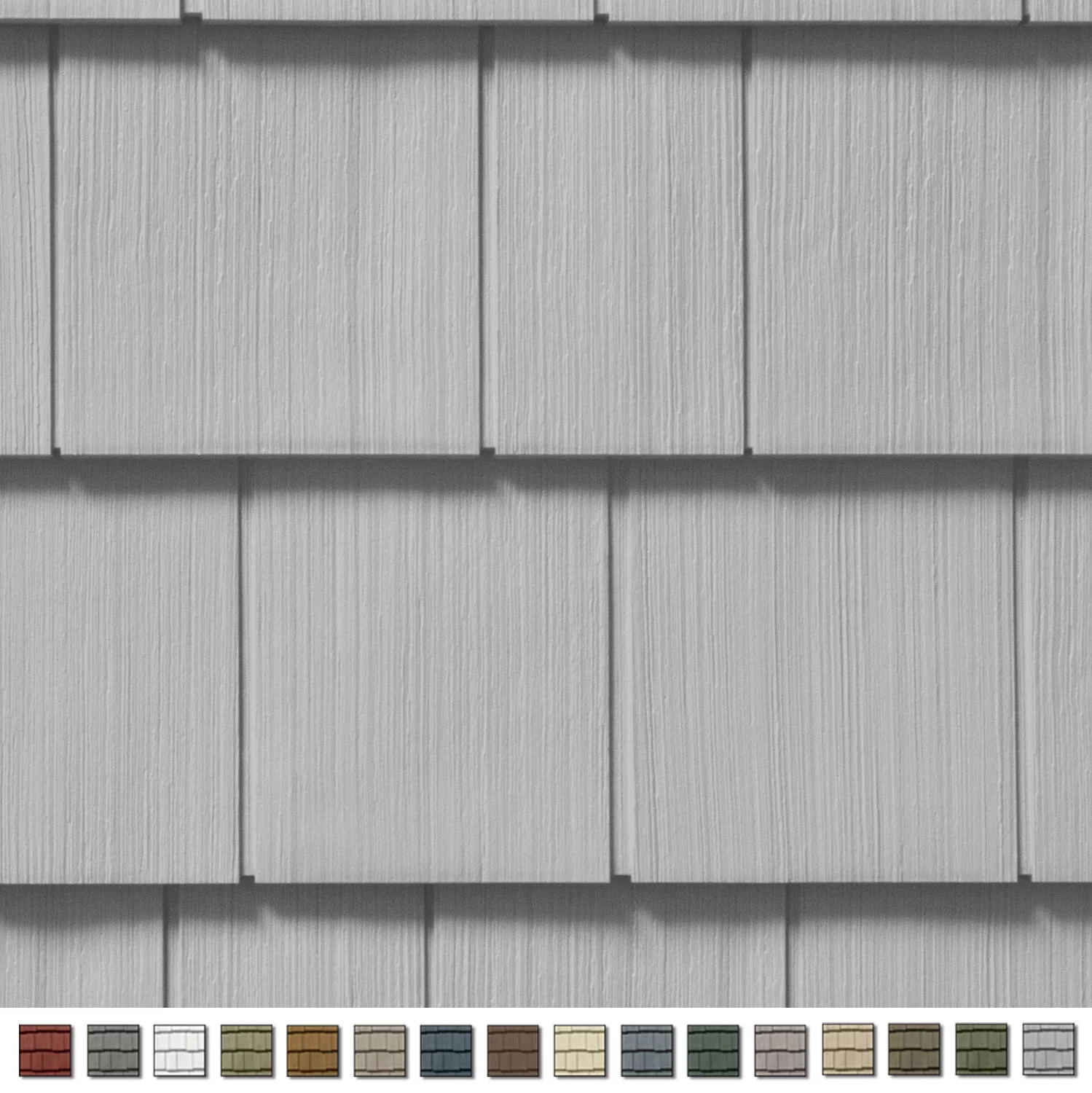 Cedar Impressions Double 7in. Straight Edge Perfection Shingles Siding (1/2 Square) - Sterling Gray - Radiant Selections