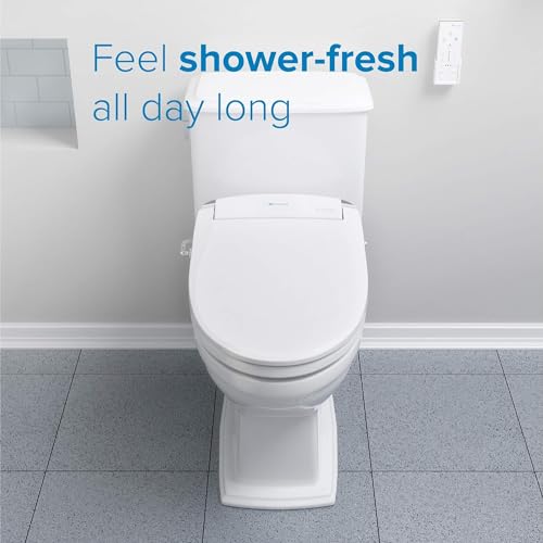 Brondell Bidet Toilet Seat with Remote Control, Heated Water, Custom Washes, Warm Air Dryer, Nightlight