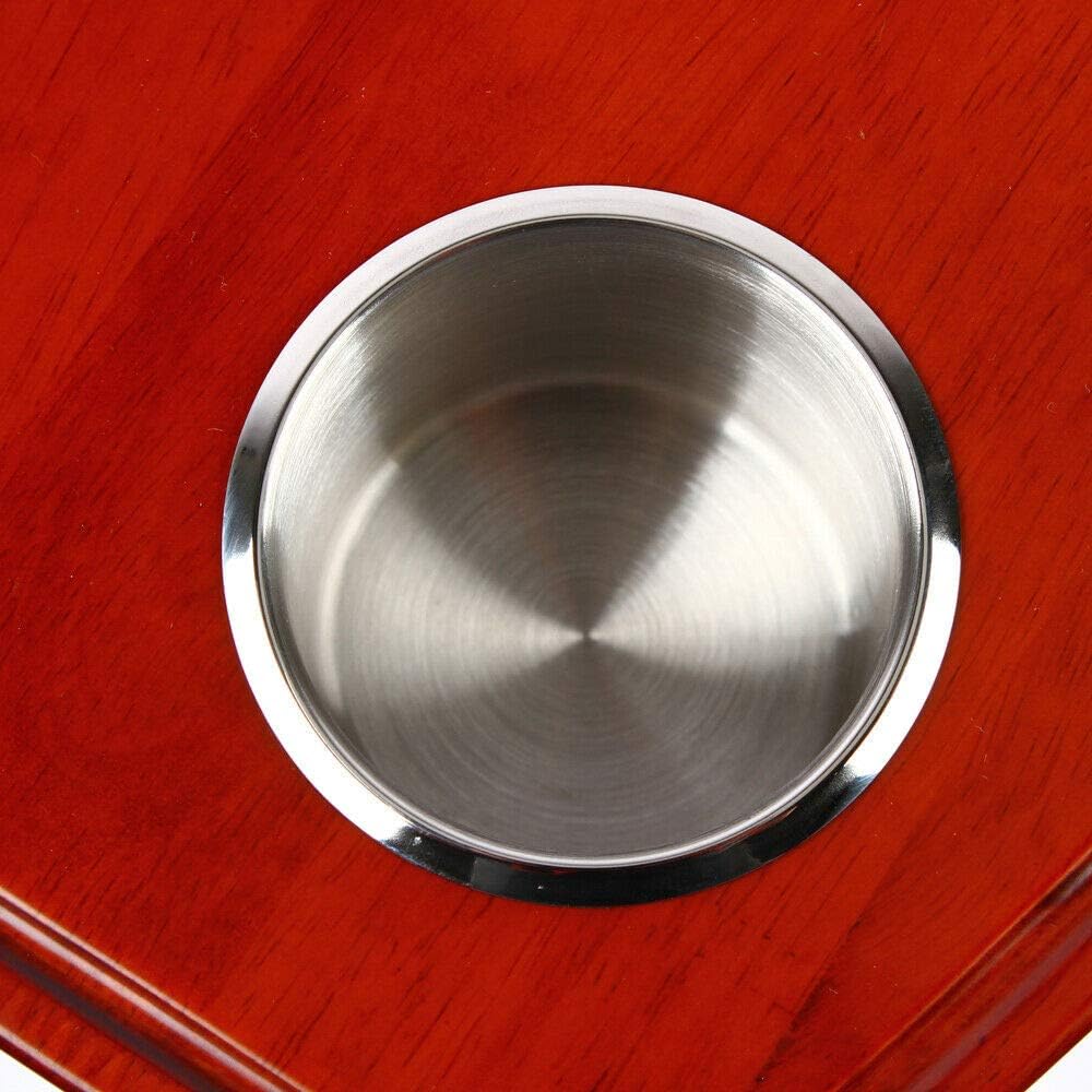 Boat Table, Caravan Motorhome Marine Boat Varnished Oak Table W/4 Cup Holders Adjustable Table Pedestal Stand Base 22-28