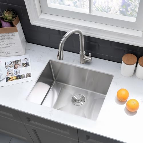 Stainless Steel Laundry Sink Undermount-VASOYO 23x18x13 Undermount Laundry Sink Stainless Steel Utility Sink 16 Gauge Single Bowl Laundry Room Sink