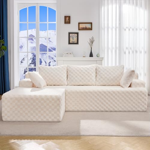 Modular Sectional Sofa Couches L-Shape Couch 3 Seat Modular Sofa Memory Foam Sectional Couches for Living Room