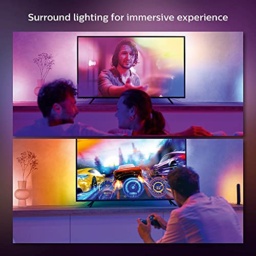 Philips Hue Play Gradient 65" Smart TV Light Strip, Flowing Color-Changing LED Strip Lights, Multicolor TV Backlight Sync with Music and Gaming