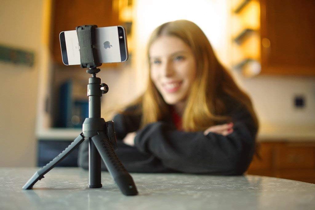 IK Multimedia iKlip Grip Pro Smartphone Stand - Tripod, Monopod, Camera Mount and Grip with Bluetooth Shutter - Black