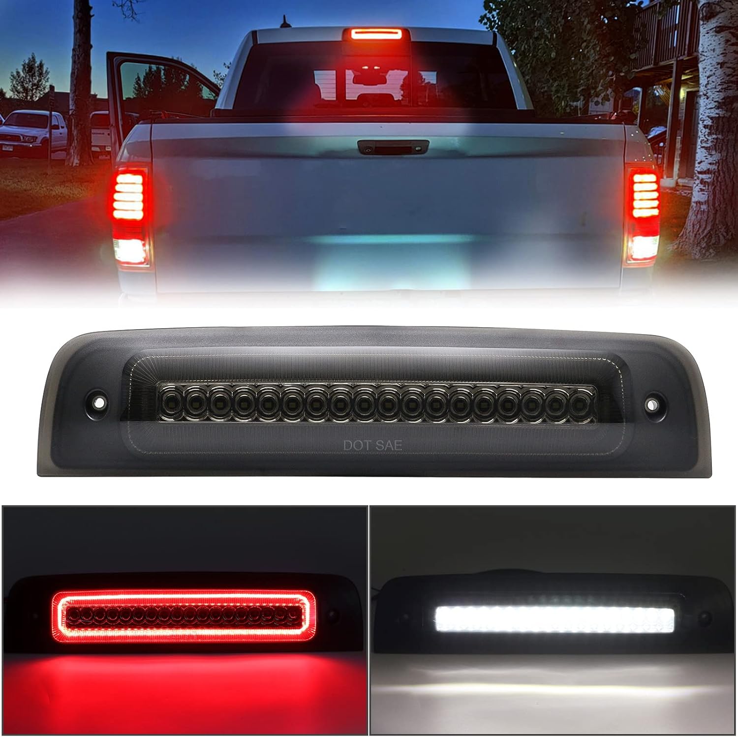 LED 3rd Third Brake Lights Compatible With 2009-2018 RAM 1500