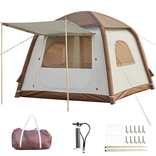 Inflatable Camping Tent, 2/4/6/8 Person Glamping Inflatable Tents for Camping