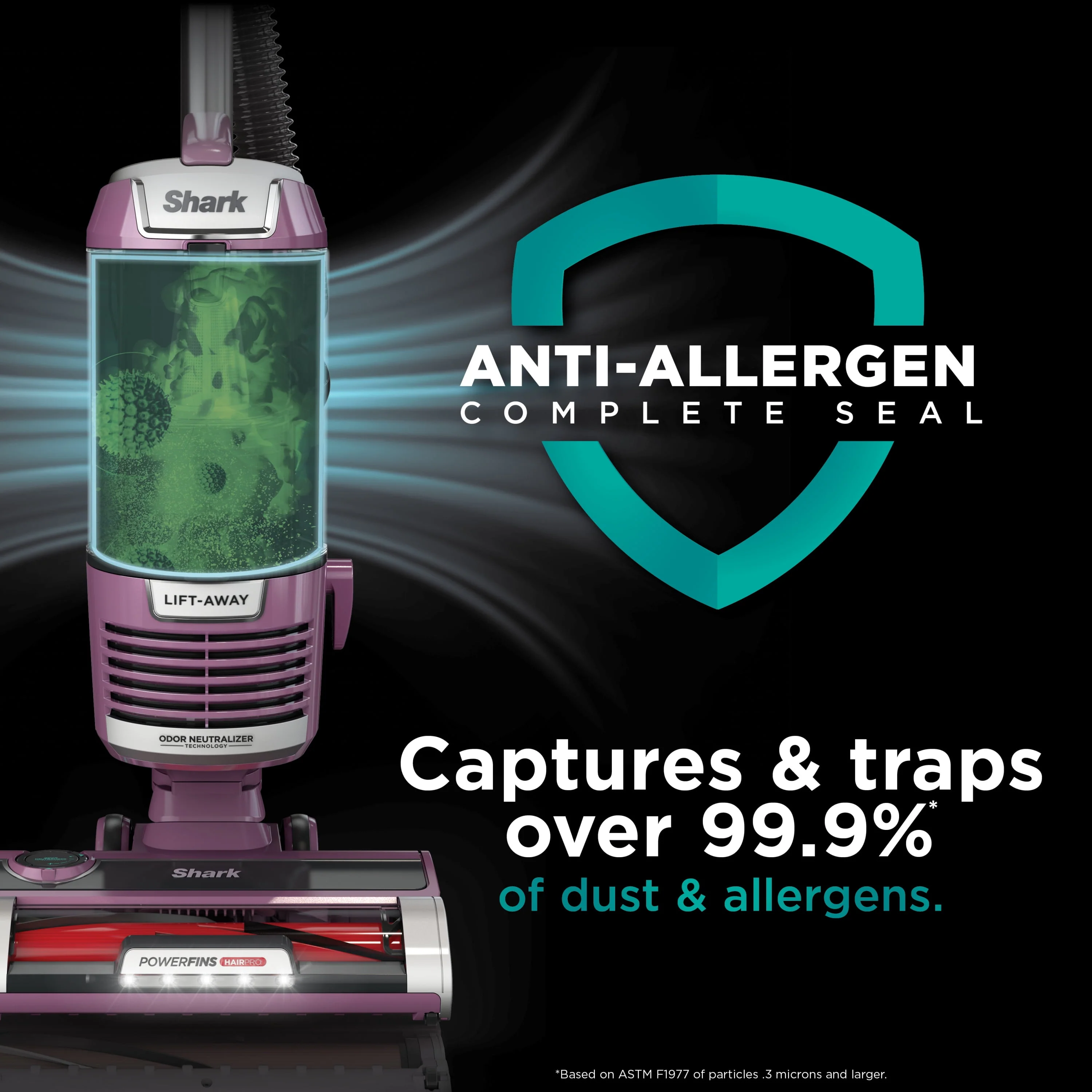 Shark Lift-Away with PowerFins HairPro & Odor Neutralizer Technology Upright Multi Surface Vacuum, ZD550
