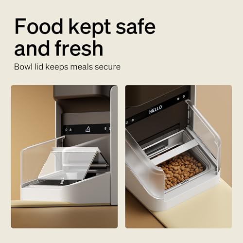 PETLIBRO Upgraded RFID Automatic Cat Feeder, 5G Wi-Fi Automatic Pet Feeder, 3L Auto Cat Feeder App Control with Light Collar Tag
