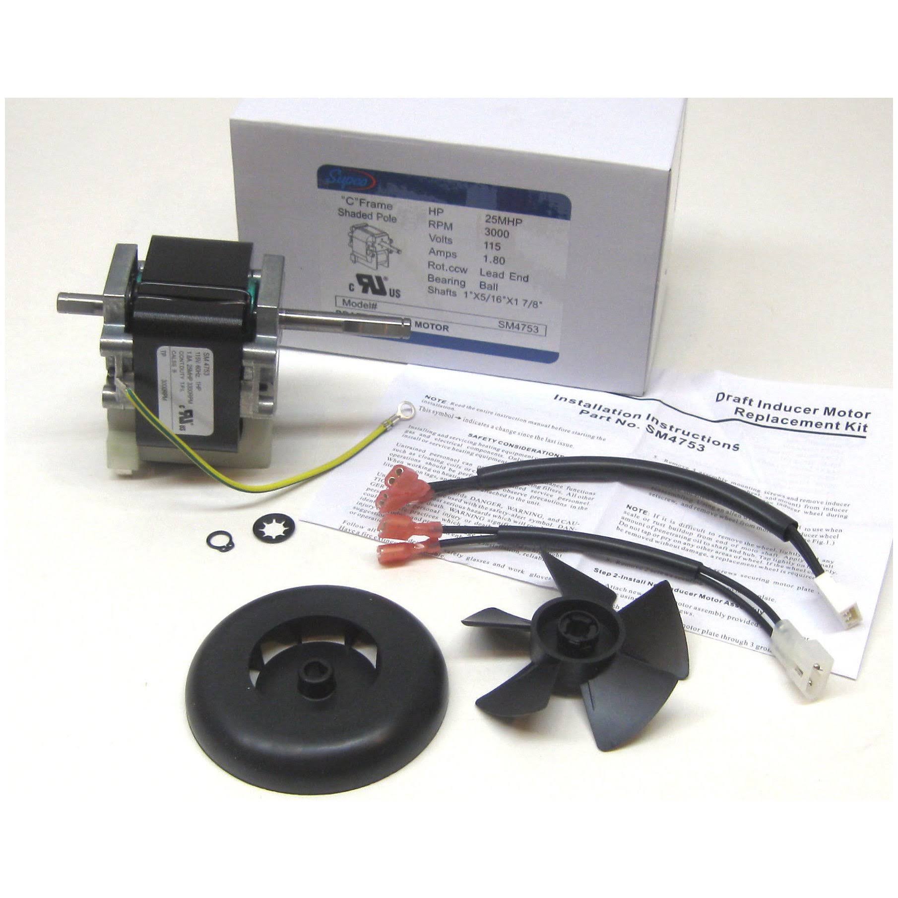 Supco Sm4753 Draft Inducer Furnace Blower Motor for Carrier 318984-753