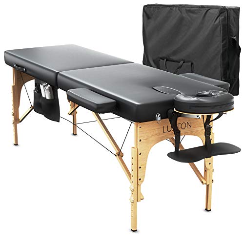 Luxton Home Premium Foam Massage Table Portable Foldable Massage Bed Height Adjustable