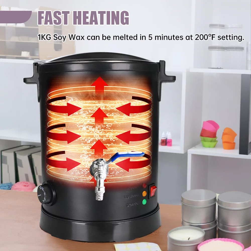 TOAUTO WMF-8L Large Wax Melter for Candle Making