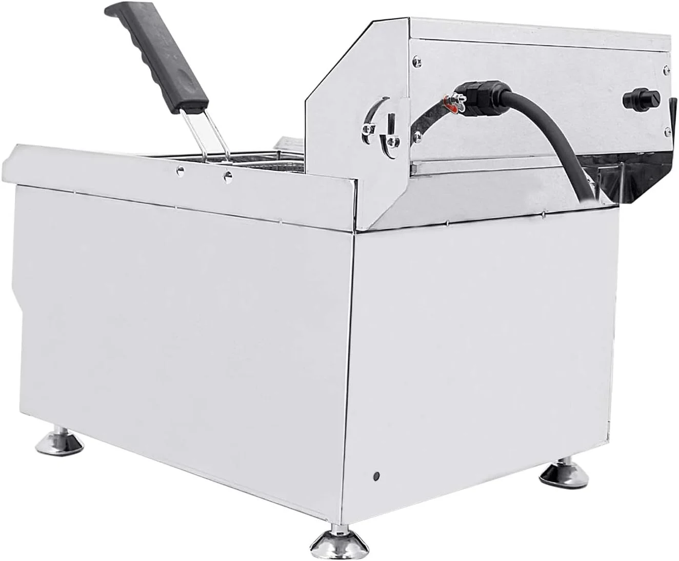 Deep Fryer | Electric Oil Fryer | Snack Machine With Removable Basket | Stainless Steel | 110V (17 L)
