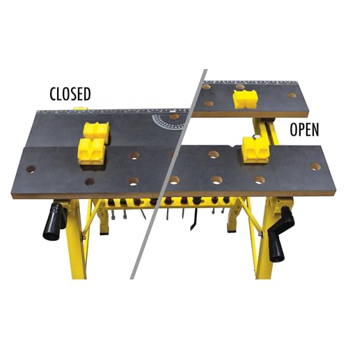 Performance Tool W54025 Portable Multipurpose Workbench and Vise (200 lbs Capacity) , Yellow