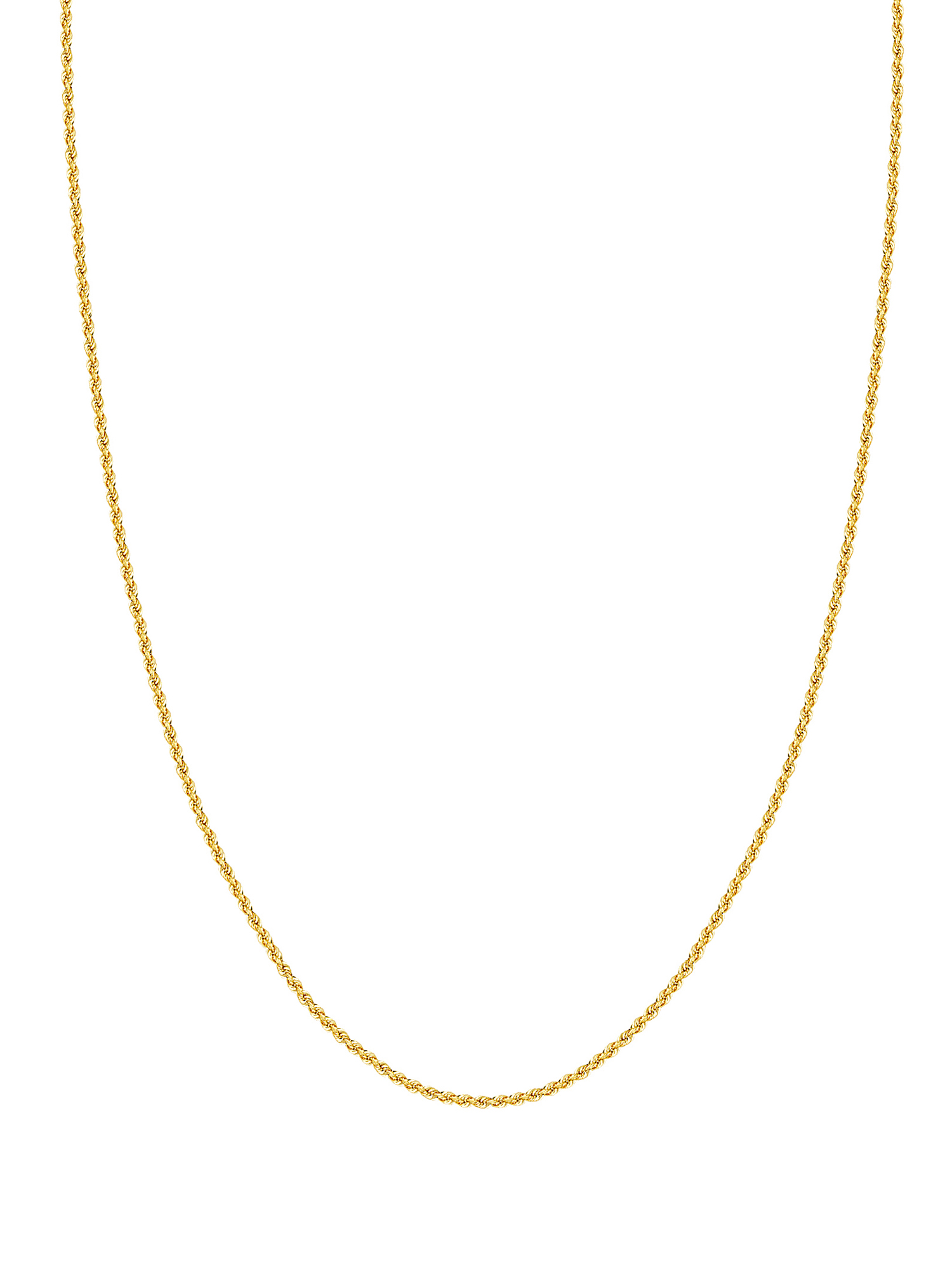 10kt Yellow Gold 18" Women's 1.05mm 025 Gauge Diamond Cut Double Rope Necklace and Lobster Lock