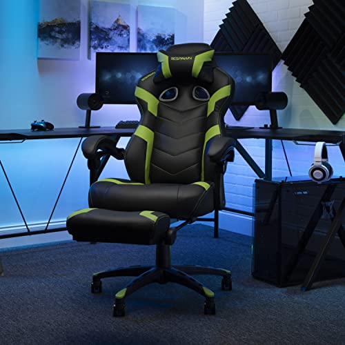 RESPAWN 110 Pro Gaming Chair - Gaming Chair with Footrest, Reclining Gaming Chair, Video Gaming Computer Desk Chair, Adjustable Desk Chair