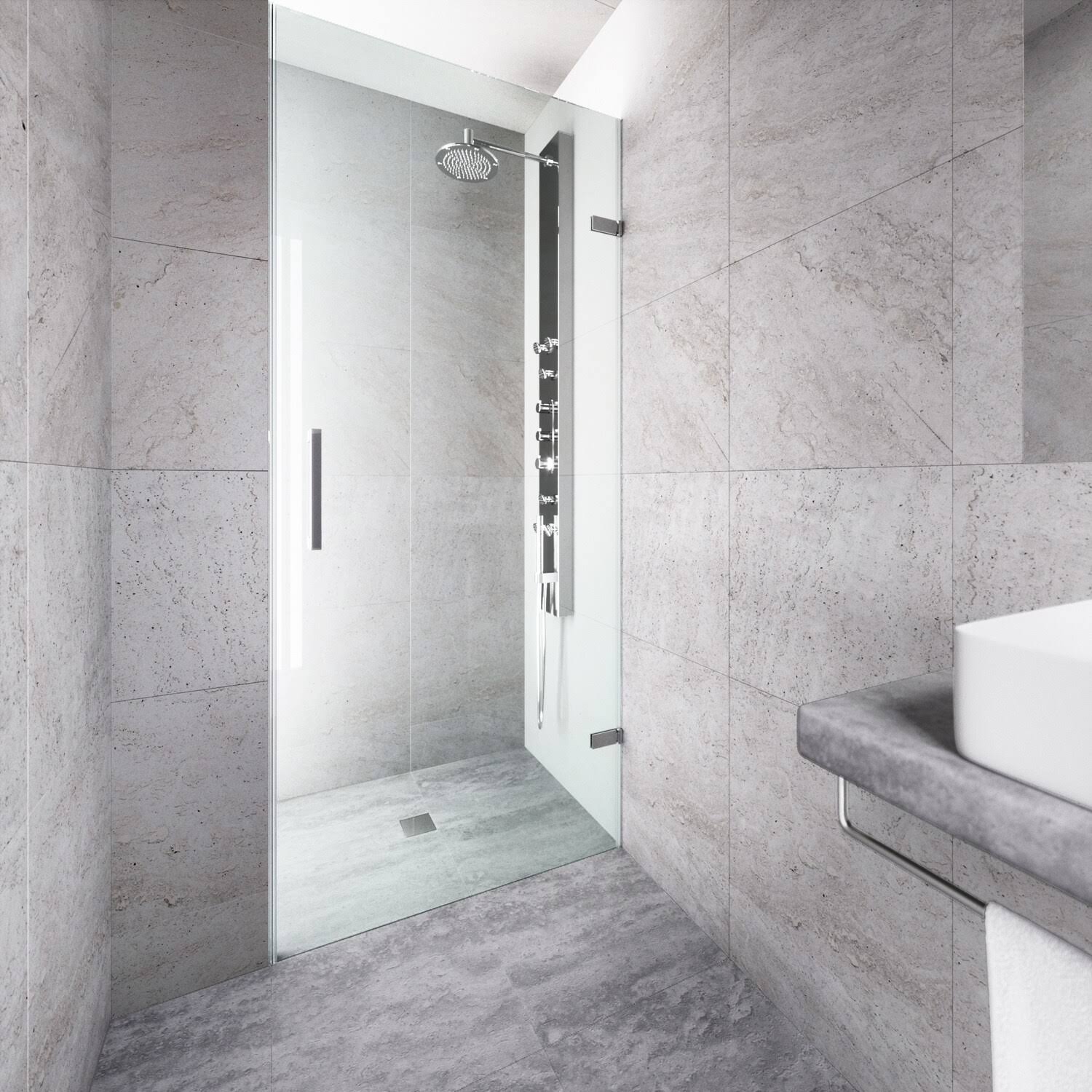 Vigo VG6072CHCL28 Clear Glass/Chrome Soho 28x22 Frameless Shower Door