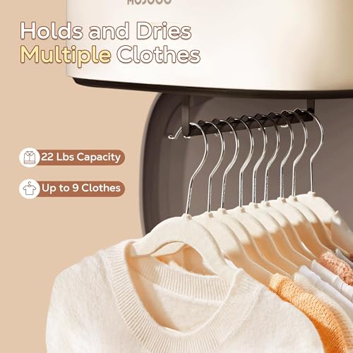 Mojoco Portable Clothes Dryer - Portable Dryer for Apartment, RV, Travel - Premium Mini Dryer Machine for Light Clothes, Underwear, Baby Clothes