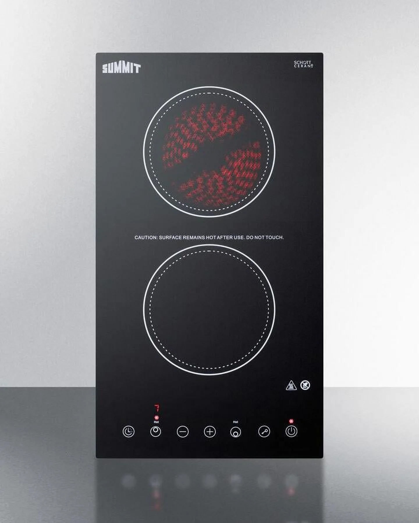 Summit CR2B15T1B 2-Burner (115V) Electric Cooktop in Black