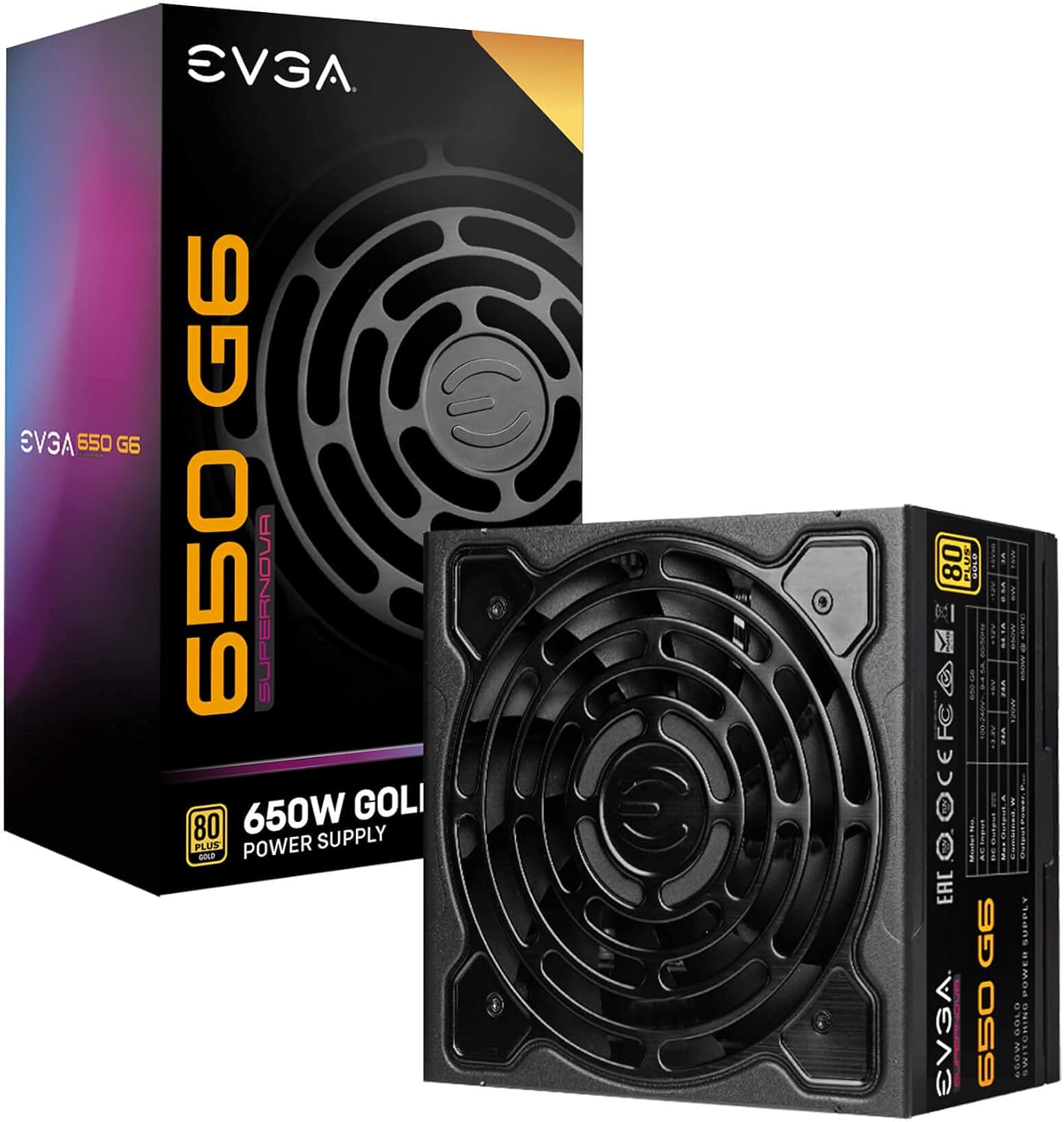 EVGA SuperNOVA 1000 G5, 80 Plus Gold 1000W, Fully Modular, ECO Mode with Fdb Fan, 10 Year Warranty, Compact 150mm Size, Power Supply 220-G5-1000-X1