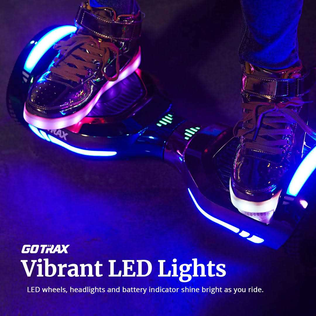 Gotrax Glide Hoverboard with Bluetooth Speaker 6.5 Wheels &amp; Led Lights - Sports Supplies Online Store