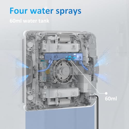 Mamibot W120-DP Window Cleaning Robot, Smart Cleaning with 4 Spray Nozzles, with 10 Cleaning Modes, 3200Pa Suction Power, Edge Detection Technology