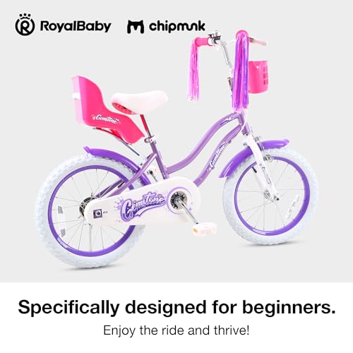 Chipmunk Kids Bike Toddlers 12 14 16 18 Inch Wheel Bicycle Beginners Boys Girls Ages 3-11 Years, Multiple Color Options