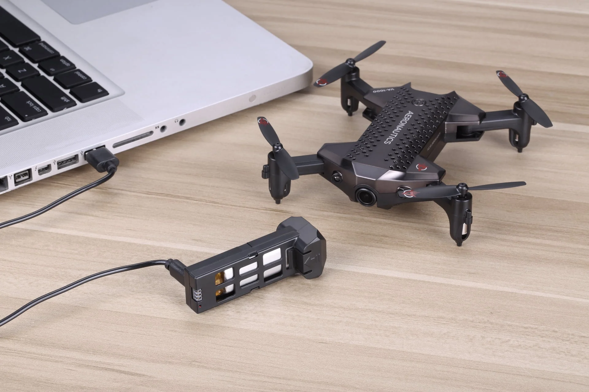 Voyage Aeronautics VA-1000 HD Streaming Drone with Wide-Angle Lens- Black Color - Size- 7 inches